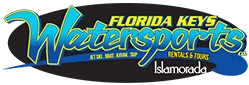 This image contains the logo for "Florida Keys Watersports" offering rentals and tours in Islamorada.